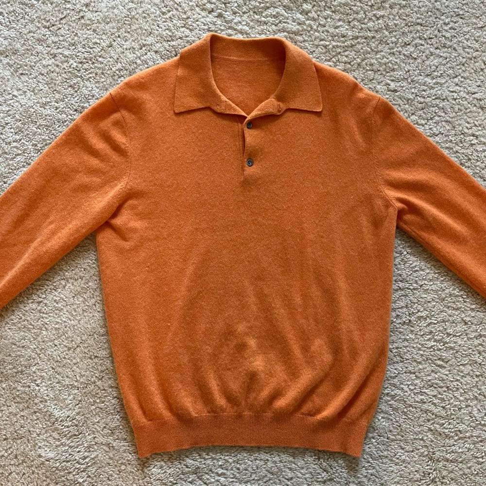 💛 100% Cashmere polo sweater M
